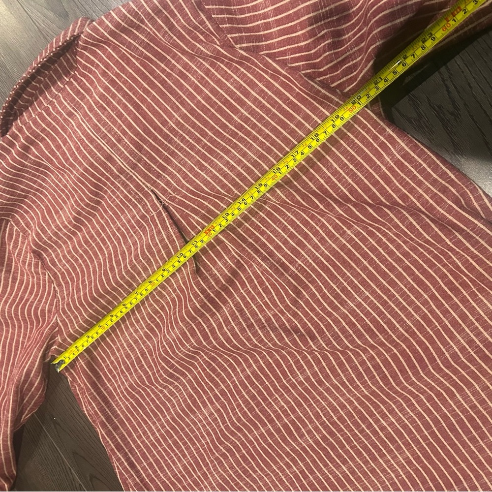 Striped Button-Up Dress with Collar - Picture 8 of 9